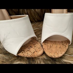 White heel sandals